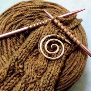 Spiral Cable Knitting Needle Shawl Pins Curved Tapestry Circular Knitting Needles Holder Knitters Hand Knitting Needles Set