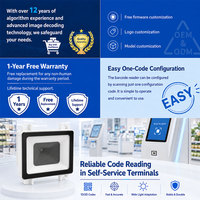 Módulo Escáner de Código de Barras 2D Integrado OEM, Lector de Códigos QR CMOS, Motor de Escaneo USB TTL para Terminales de Autoservicio