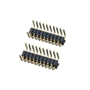 Double Single 1 baris 1 cara SMT 2mm 2 4 5 20 40 Pin 127 1.27mm Pitch 2.54mm Smd 2.54 konektor Header Pin lurus wanita