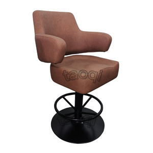 TaoQi Modern Luxury Casino Chair Heavy <strong>Hight</strong> Quality Slot Machine <strong>Stool</strong> With Armrests Home Bar Chair K920 - Product Image 5