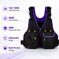 Gilet de sauvetage commercial pour rafting en eaux vives 150N 600D Oxford NBR Foam, réglable, multi-poches, pour kayak et sauvetage aquatique