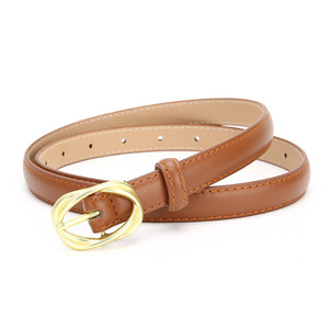 Ceinture en cuir véritable Tiyo pour femme, noire, en cuir de vachette, avec boucle ardillon géométrique en alliage, style décontracté, durable, 3,0 cm, idéale pour les jeans - Product Image 4