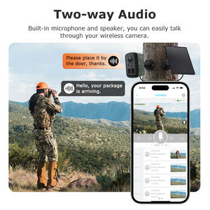 Cámara de Seguridad WiFi con Detección de Movimiento PIR, Energía Solar, Batería, Audio Bidireccional, 3MP, Impermeable IP66, para Tarjeta SIM 4G - Product Image 3