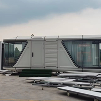 Cabine Apple, design chinois, maison-conteneur en aluminium à énergie solaire pour hôtel, détachable, parcs