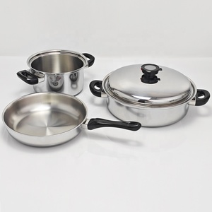 6ชิ้นชุดหม้อปรุงอาหาร3ply 304ปราศจากน้ำมันสแตนเลสชุดเครื่องครัวหม้อและกระทะสำหรับทำอาหารครัวบ้าน - Product Image 2