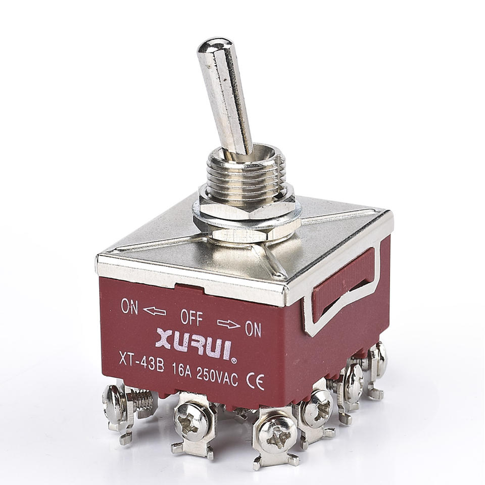 XURUI Heavy Duty 4PDT Toggle Switch, 10A 380VAC, 12 Pins Rocker Switch ...