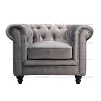 Meubles de style italien haut de gamme Canapé de chambre à coucher Chaise Canapé moderne de salon Ensemble de meubles Fauteuil en bois massif