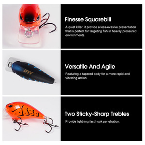 NOEBY Freshwater Fishing Crank Lure Square Bill <strong>Crankbait</strong> - Product Image 5