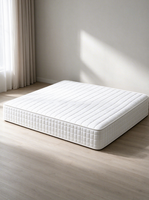 Matelas à ressorts ensachés individuels blancs à fermeté moyenne