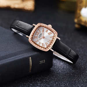 Nuevo reloj de cuarzo para mujer, moderno y a la moda, con esfera cuadrada pequeña, correa de cuero de alta calidad, resistente al agua. - Product Image 1