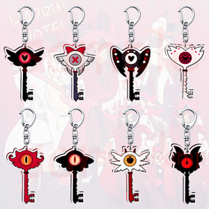 พวงกุญแจอะคริลิคพิมพ์ลายการ์ตูน Hazbinhotel สุดสร้างสรรค์ ของขวัญโปรโมชั่นสุดเก๋ ลายตาปีศาจ สำหรับห้อยกระเป๋า - Product Image 2