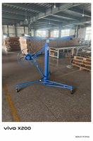 Alat Pengangkat Drywall Profesional 11 Ft (3.35M) Beban Maksimum 68kg untuk Konstruksi Plafon dengan Kabel Sling Lifter Panel Host