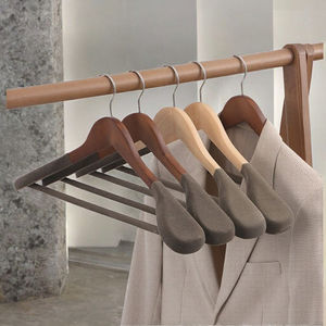 Cintres à vêtements en plastique double face, aspect bois, avec logo personnalisé, pour manteaux, vêtements, <span class=keywords><strong>cuisine</strong></span>, salle de bain, armoire, sacs - Product Image 3
