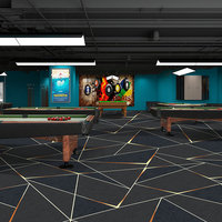 Grand tapis personnalisé de salle de billard mur à mur pour salle de bal et salle de jeux Dalles de tapis en nylon imprimé