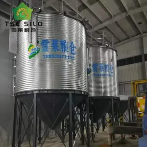 Venda de silo de aço com fundo de funil usado para armazenamento de grãos de longa data