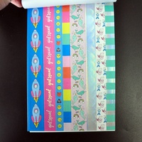 3 Feuilles d'Autocollants Washi Licorne Mignonne Livre Bullet Journal Planner Décoratif DIY