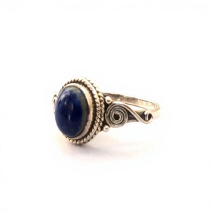 925 Sterling Silver Oval <b>Lapis</b> Gemstone Dainty Bezel Gemstone All Size <b>Ring</b> Wholesale Jewelry <b>Ring</b> - Product Image 3