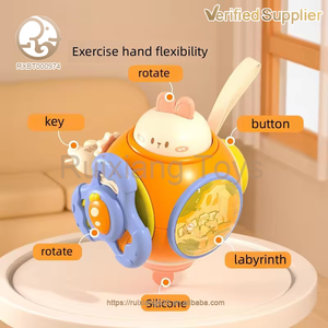 Fourniture d'usine <span class=keywords><strong>Puzzle</strong></span> dessin animé lapin occupé <span class=keywords><strong>main</strong></span> attraper balle bébé saisir sens formation éducation précoce Spin jouet - Product Image 4