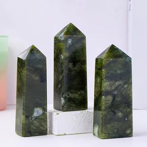 Commercio all'ingrosso Xiuyan punto di giada <span class=keywords><strong>pietra</strong></span> curativa FengShui cristallo ornamento regalo altri oggetti artigianali di cristallo dalla cina, circa 13-15 pz/kg - Product Image 4