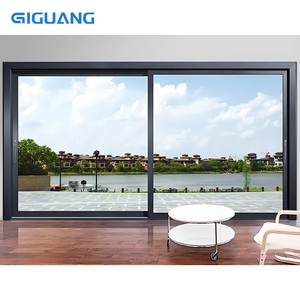 QIGUANG NFRC Coupe-Vent Durable Profils En Alliage D'aluminium Extérieur Insonorisé Balcon Portes Double Vitrage Patio Porte Coulissante - Product Image 2