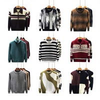 Pull en maille épais et doux pour homme, coupe ajustée, polyvalent, chaud et personnalisé. Pull unique pour homme