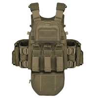 Gilet tactique de camouflage pour l'extérieur, respirant, imperméable, multifonctionnel, avec sac intégré et bretelles arquées