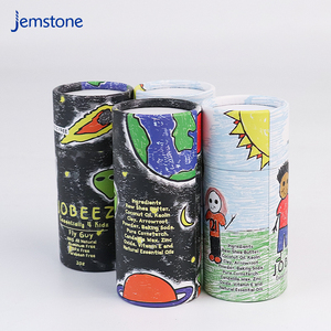 100% recyclé biodégradable usine en gros personnalisé couleur imprimé tube de papier d'emballage avec couvercle - Product Image 2