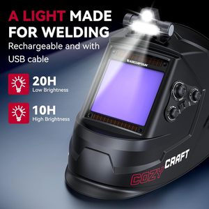 ARCCAPTAIN Casque <span class=keywords><strong>de</strong></span> soudage à assombrissement automatique True Color avec lumière, alimenté par énergie solaire, large plage <span class=keywords><strong>de</strong></span> teinte - Product Image 3