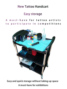 Oem có thể gập lại hình xăm làm việc tủ công cụ giỏ hàng di động bốn phần giỏ hàng hình xăm đồ nội thất tủ công cụ đa chức năng tủ - Product Image 5