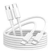 Cable de Carga Rápida USB-C a USB-C de 60W, 3A, con Trenzado de Nailon, 3 Pies, para iPhone 15/15 Pro/16/16 Plus/16 Pro Max