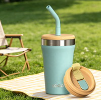 Tasses à café isothermes en acier inoxydable Hong Ling avec logo personnalisé, vente en gros, 12 oz, anti-fuite, pour boissons glacées