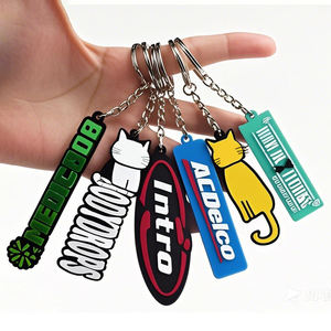 سلسلة مفاتيح مخصصة عالية الجودة من البي في سي المطاطي بتصميم ثنائي وثلاثي الأبعاد مع طباعة شعار بالأشعة فوق البنفسجية وطبقة مزدوجة من مصنع OEM كهدية ترويجية - Product Image 2