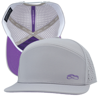 Gorra de béisbol impermeable de 6 paneles con parche de PVC de goma y logo, perforaciones cortadas a láser personalizadas, gorra de golf de alto rendimiento Meillin con cuerda.