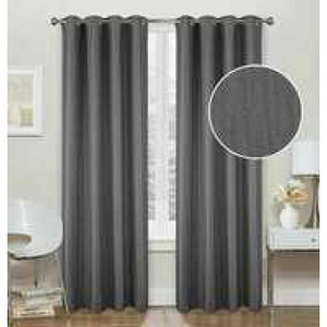 Grigio scuro 140x228cm tende in poliestere con 8 occhielli eleganti mantovane per l'arredamento della casa - Product Image 1