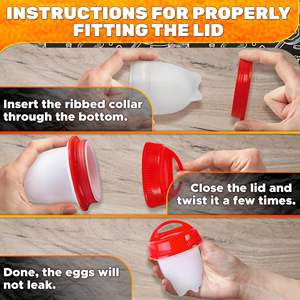 Cuiseur à œufs en silicone Liberhaus, antiadhésif, 6 tasses avec support pour une cuisson facile des œufs sans coquille - Product Image 4