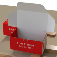 Venta al por mayor de China, aperitivos para llevar, comida rápida, caja de pollo para freír perros calientes para llevar, hamburguesa, pollo frito, caja de embalaje de contenedor de comida rápida