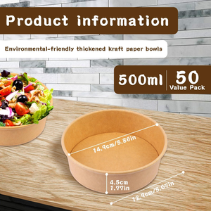 Bol à salade avec couvercle en PLA, écologique, jetable - Product Image 2