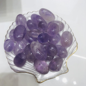 Cristalli di fengshui di <span class=keywords><strong>pietra</strong></span> burattata <span class=keywords><strong>ametista</strong></span> lavanda <span class=keywords><strong>viola</strong></span> chiaro all'ingrosso di alta qualità che curano la <span class=keywords><strong>pietra</strong></span> preziosa per la decorazione - Product Image 3