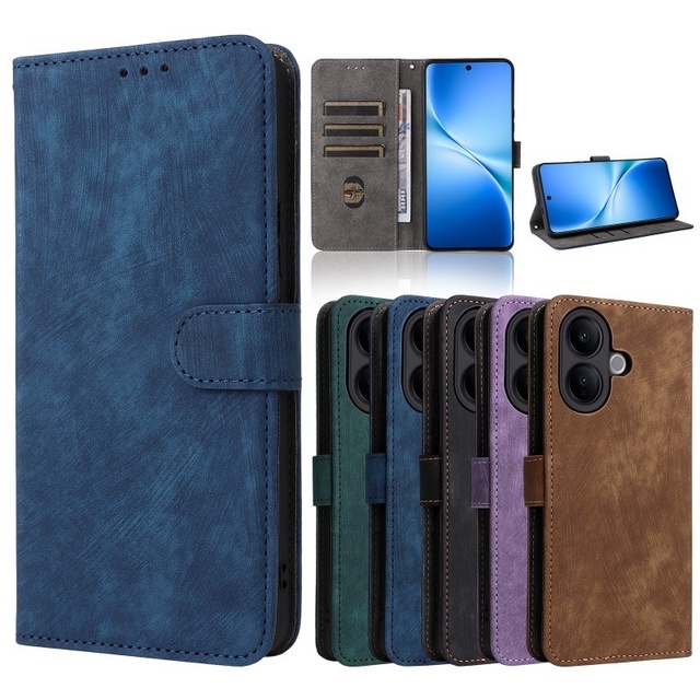 VIVO V60 Lite 4G(5G) Anti-theft Animal Design Purely Handmade Multi-card Slot Lanyard Bracket Mobile Phone Protective Case