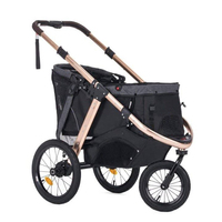 Poussette pliable 4 roues pour animaux de compagnie de grande taille (chiens et chats) / Chariot portable pour animaux de compagnie avec cadre en alliage pour le marché américain