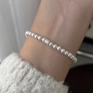 <span class=keywords><strong>Bracelet</strong></span> <span class=keywords><strong>en</strong></span> cristal <span class=keywords><strong>Swarovski</strong></span> autrichien pour femmes, style Instagram, minimaliste, luxe, zircon carré, manchette WS050 - Product Image 4