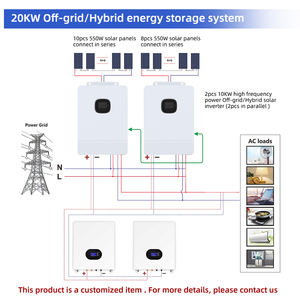 Sistema de Energía Solar Híbrido de 10kw de la Mejor Calidad, 20kwh Fuera de la Red, Industrial con Conjunto Completo para Uso Doméstico, Sistema Cd-solar - Product Image 3