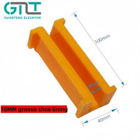 Xizi Ots Insert de patin de guidage pour contrepoids d'ascenseur sans salle de machine 100*16 10 6mm, doublure de patin de glissement pour rail auxiliaire, pièces d'ascenseur