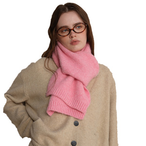 Bufanda de mezcla de lana de color sólido, tejida, ultra suave, unisex, calentador de cuello para invierno, bufanda, chal, pashmina - Product Image 5