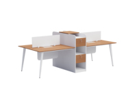Bureau de travail pour deux personnes, bureau ergonomique, grand bureau de travail avec comptoir et armoire de rangement