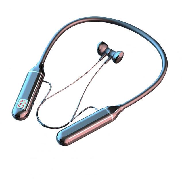 Hi-Fi Noise Cancelling Headphones With Mic Stereo Waterproof Wireless Earbuds Sports 300mAh Headphones Neck Hanging Headphones