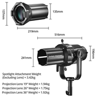 Godox VSA-19K VSA-26K VSA-36K Conique Snoot Optical Condenser avec Bowens Mount Spotlight Attachment for Studio Use