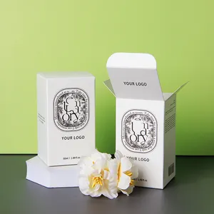 厂家定制白色卡片纸纹理独特香水包装盒香水