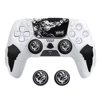 Coque de protection de haute qualité pour manette PS5, coque de protection en silicone antidérapante, capuchon de joystick, autocollant