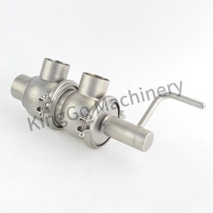Sanitaires à Deux positions D'arrêt à Trois voies Et Réserver Vanne En Acier Inoxydable SS304 Vanne D'arrêt - Product Image 1